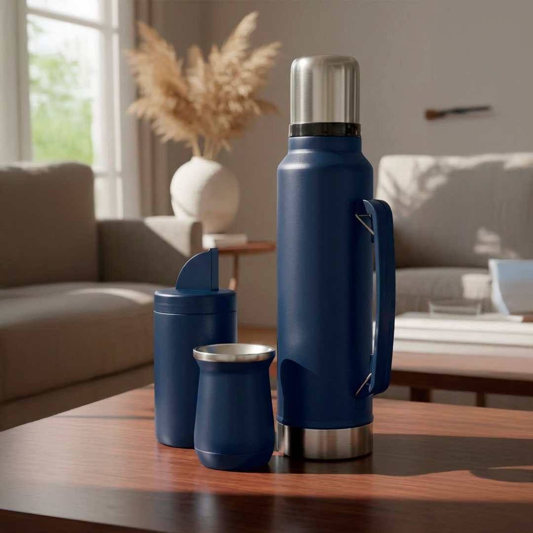 Set de Mate Termo y Yerbera 1300ml – Mil Ideas