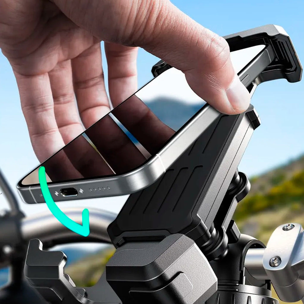 Soporte celular para bici o moto LISEN antivibración vista adicional – Mil Ideas