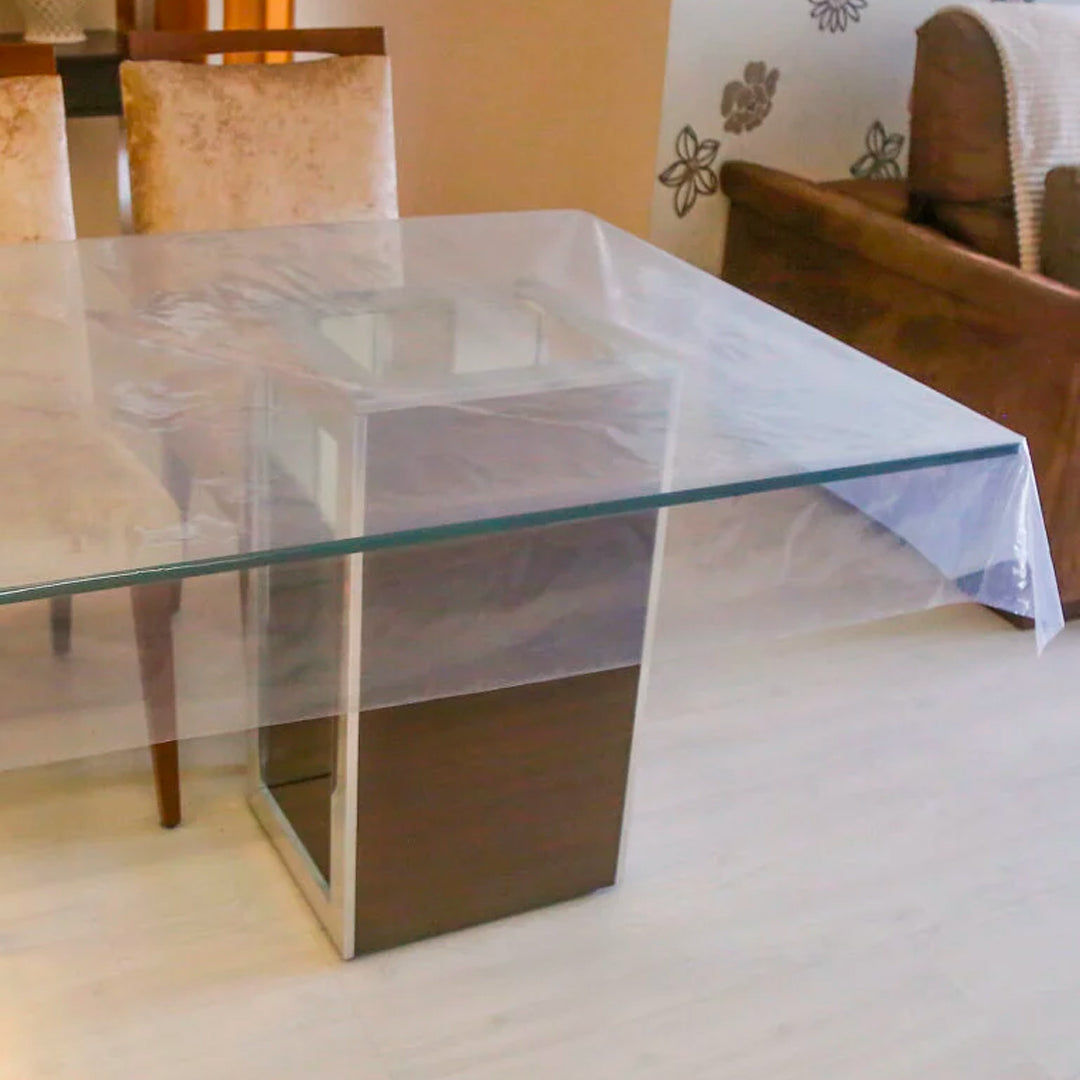 Mantel transparente cuadrado detalle del material – Mil Ideas
