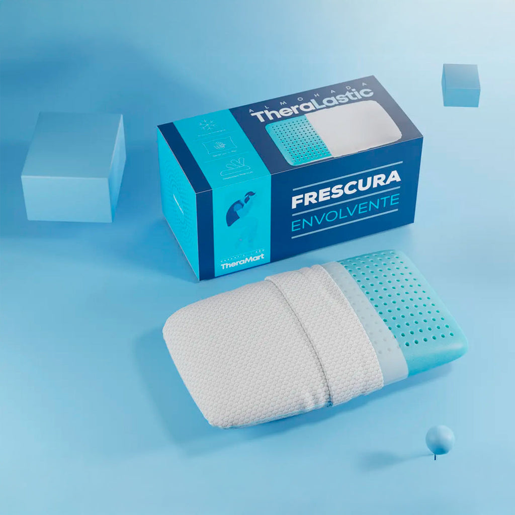 Almohada hipoalergenica TheraLastic en uso – Mil Ideas