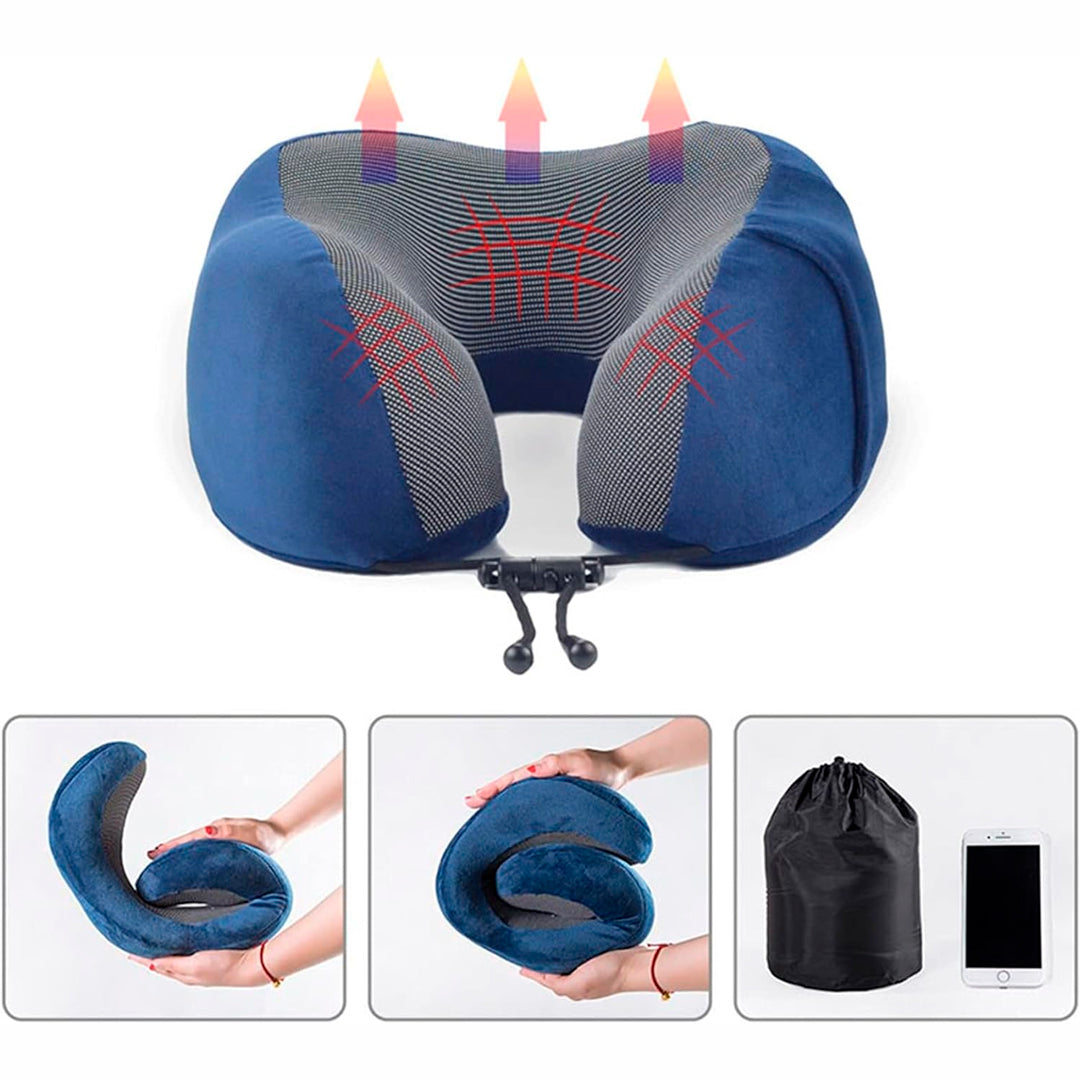 Almohada de viaje con antifaz y tapones de oídos detalle – Mil Ideas