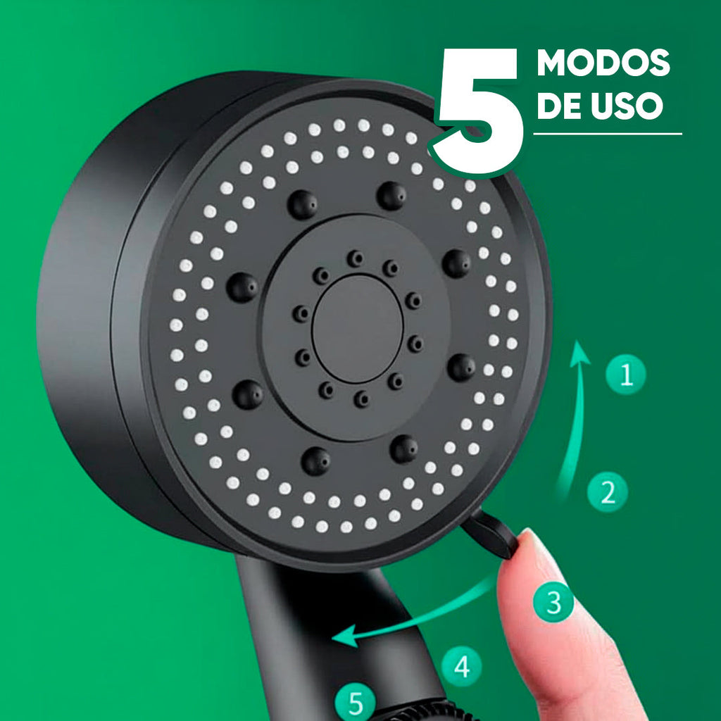 Cabezal de Ducha Okome 5 en 1 en uso – Mil Ideas