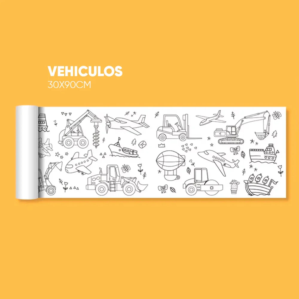 Rollos de dibujo coloreable detalle – Mil Ideas