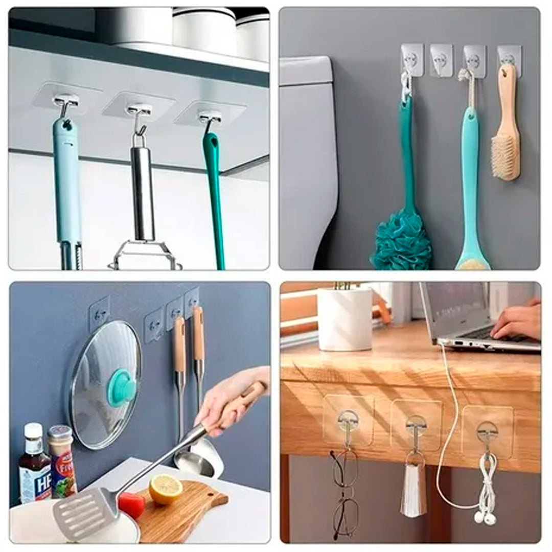 Set de 10 ganchos adhesivos de pared vista adicional – Mil Ideas