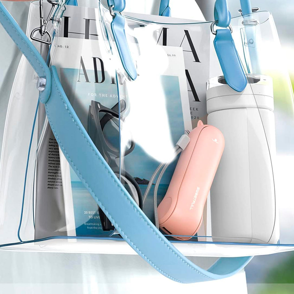 Mini ventilador de cartera con water spray detalle – Mil Ideas