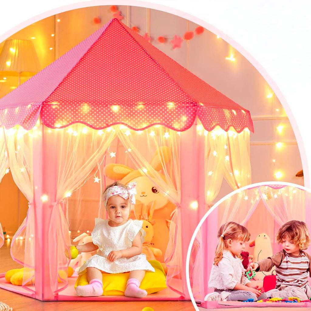 Carpa infantil grande con luces vista adicional – Mil Ideas