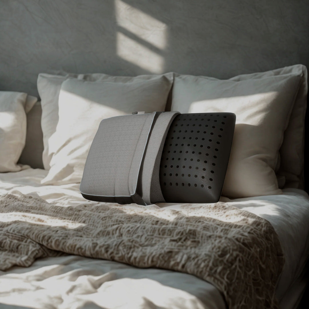 Almohada TheraNight viscoelástica vista adicional del perfil – Mil Ideas