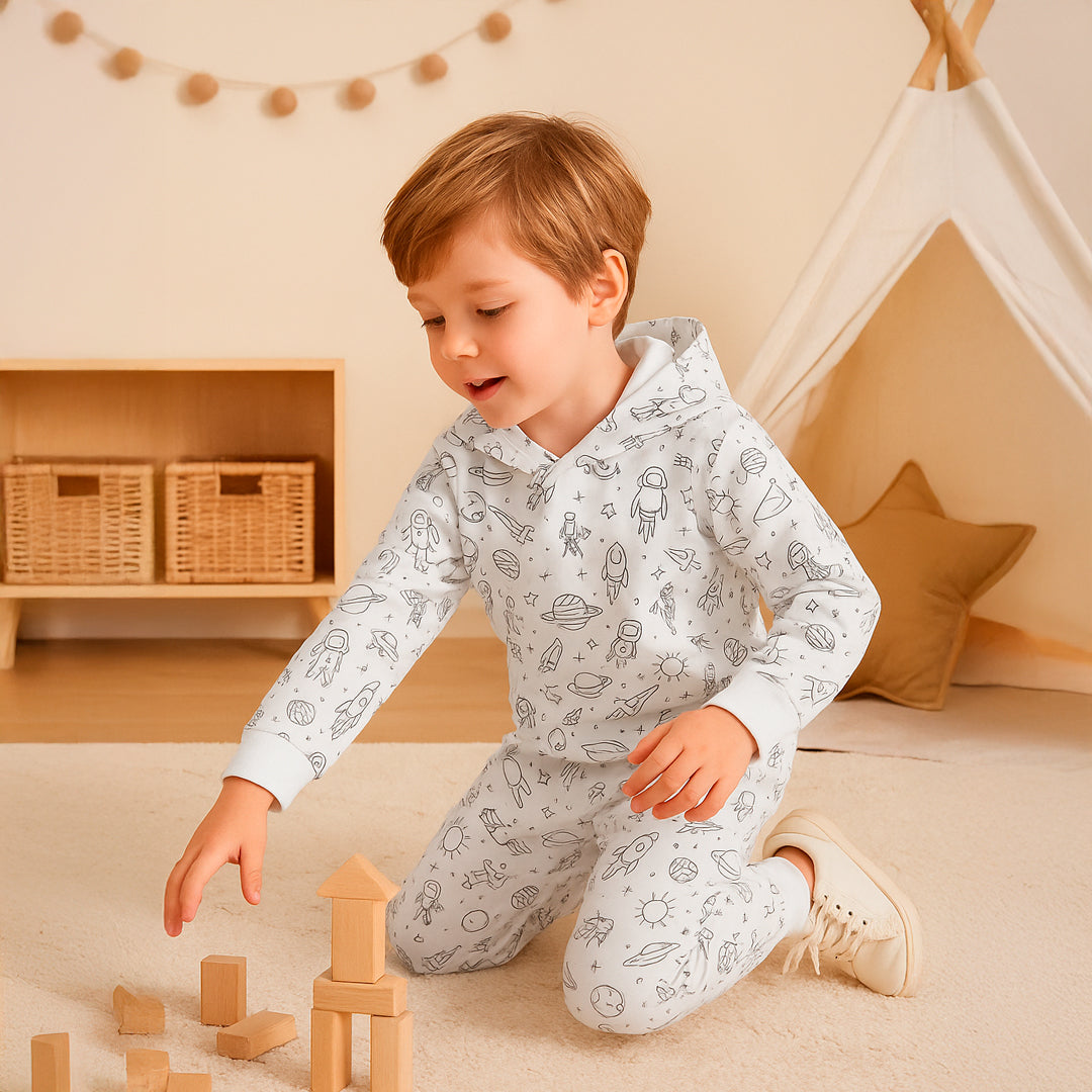 Conjunto pijama coloreable para niños vista adicional – Mil Ideas