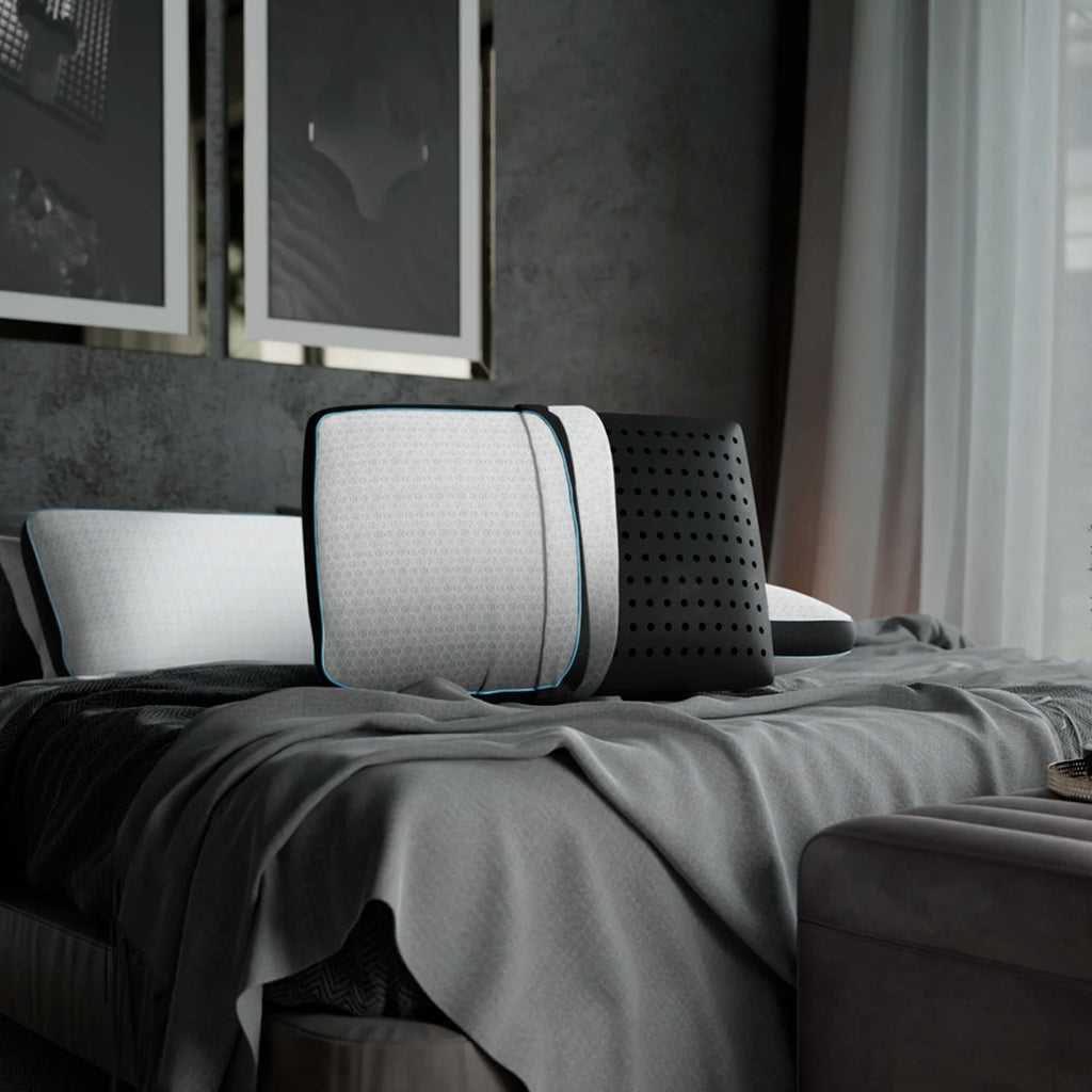 Almohada TheraNight viscoelástica vista adicional de la funda – Mil Ideas