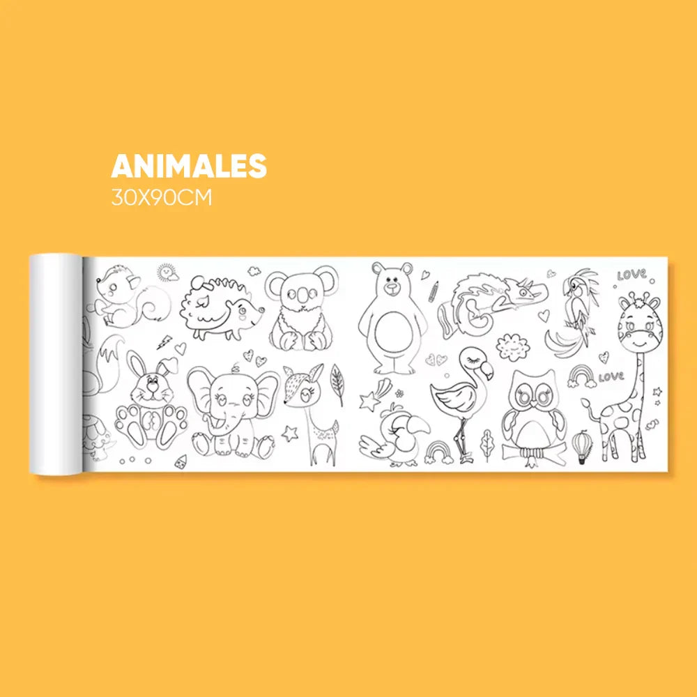 Pack rollos de dibujo coloreable vista adicional – Mil Ideas