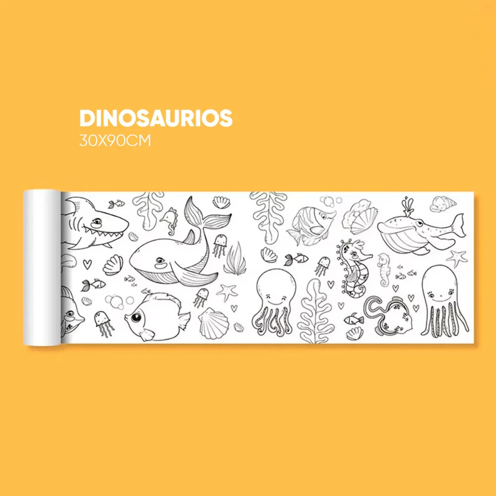 Rollos de Dibujo Coloreable de 3mts