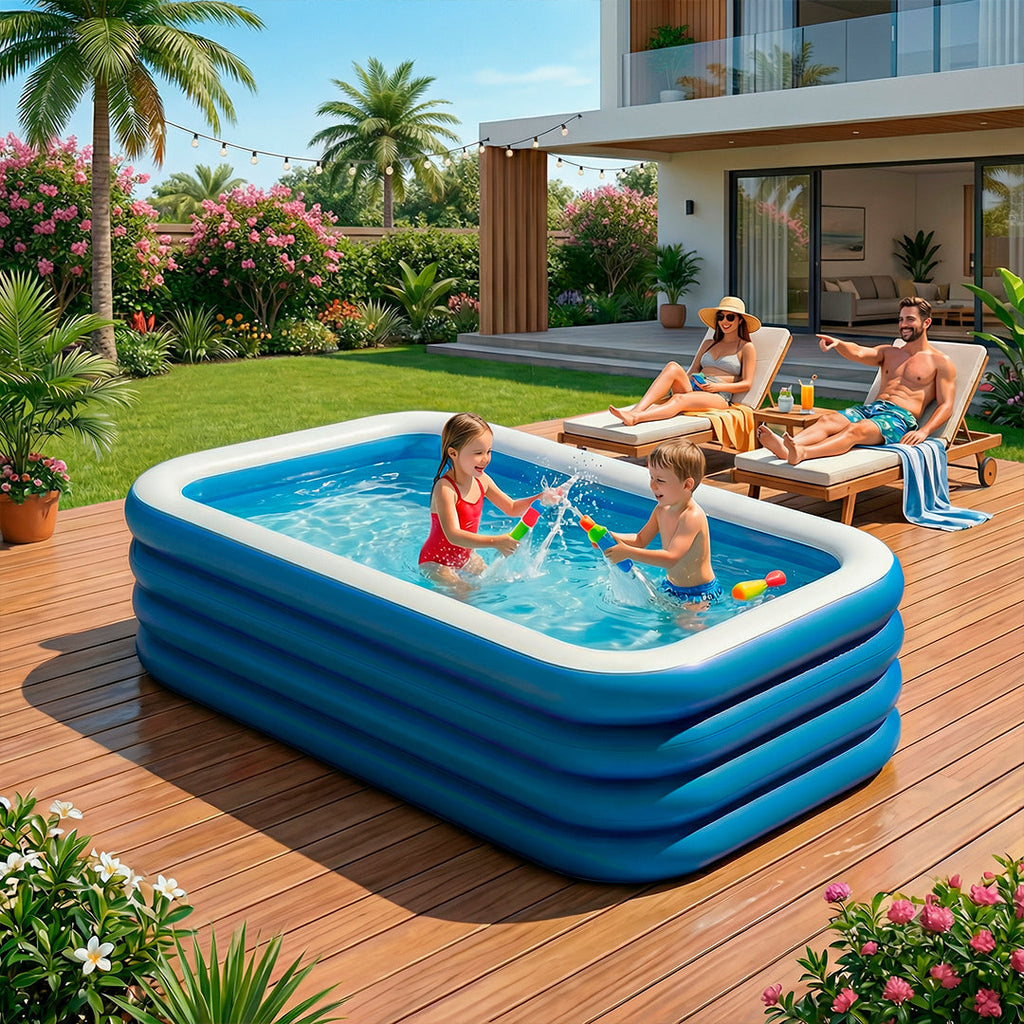Piscina inflable de PVC grueso para exteriores vista adicional – Mil Ideas