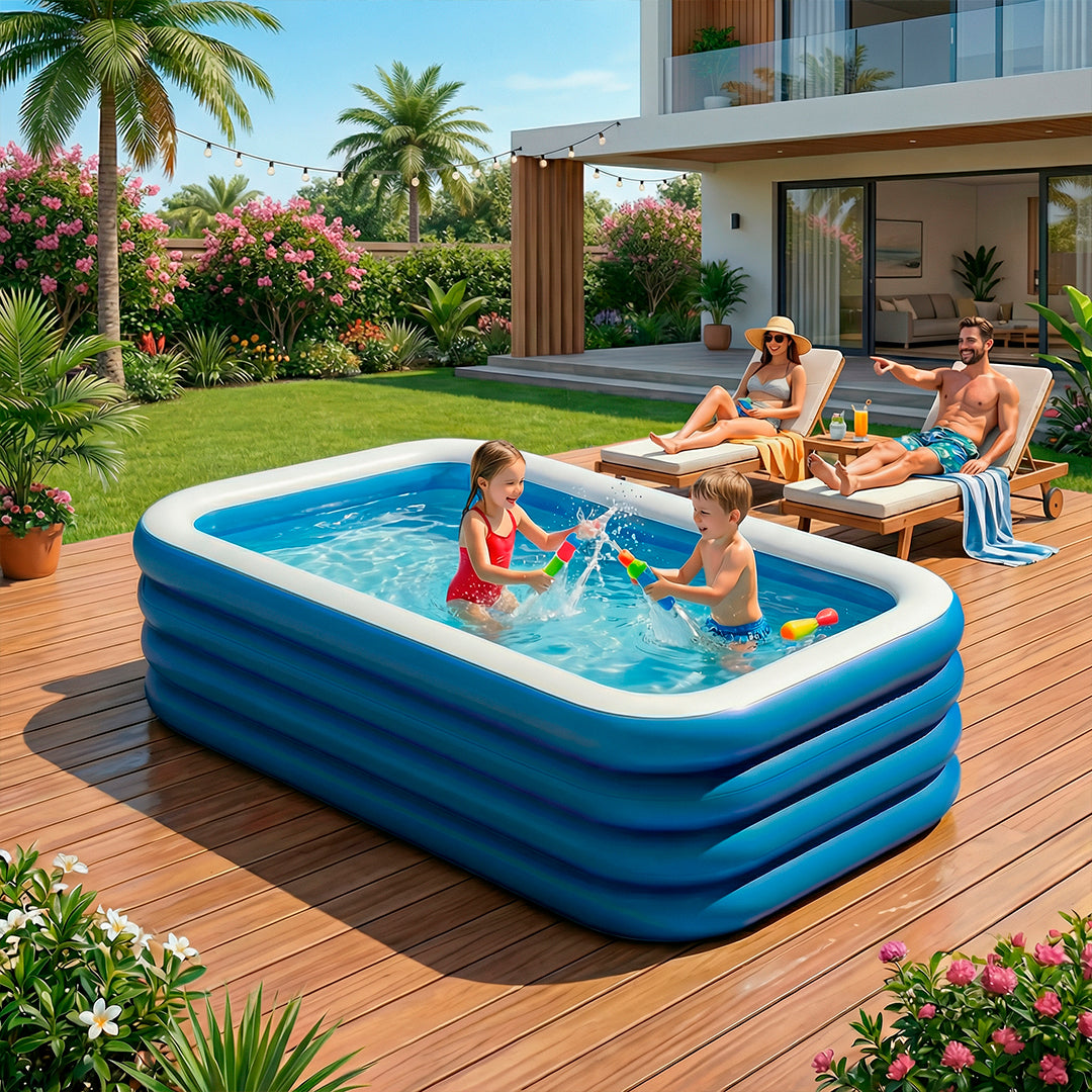 Piscina inflable de PVC grueso para exteriores vista adicional – Mil Ideas