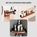 Set de 3 Estantes para Baño Luxury – Mil Ideas