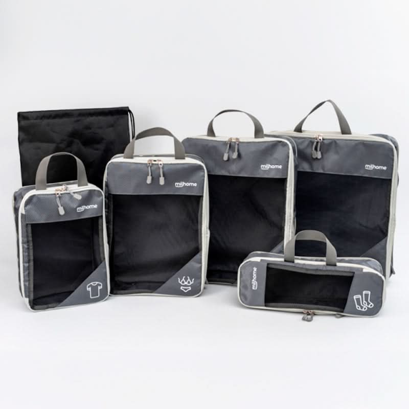 Set de 5 bolsas organizadoras para viaje Mil Ideas – Mil Ideas