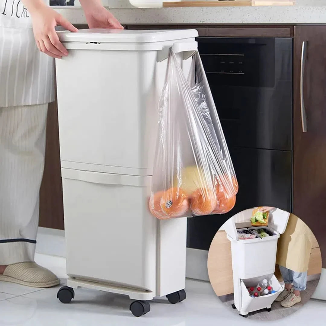 Contenedor Papelera para Basura 2 Niveles Vertical 42L – Mil Ideas
