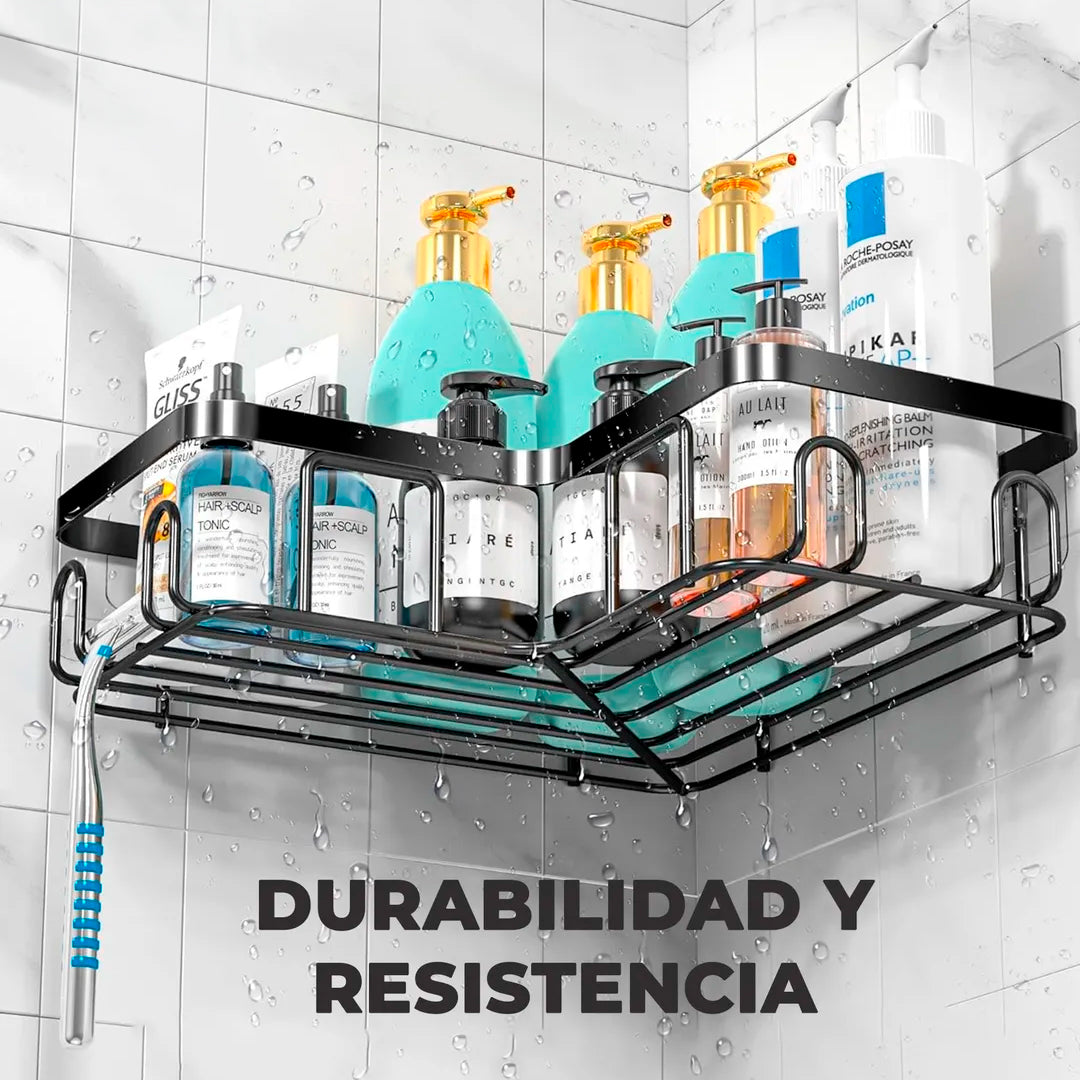 Estantes baño esquineros autoadhesivos vista adicional – Mil Ideas