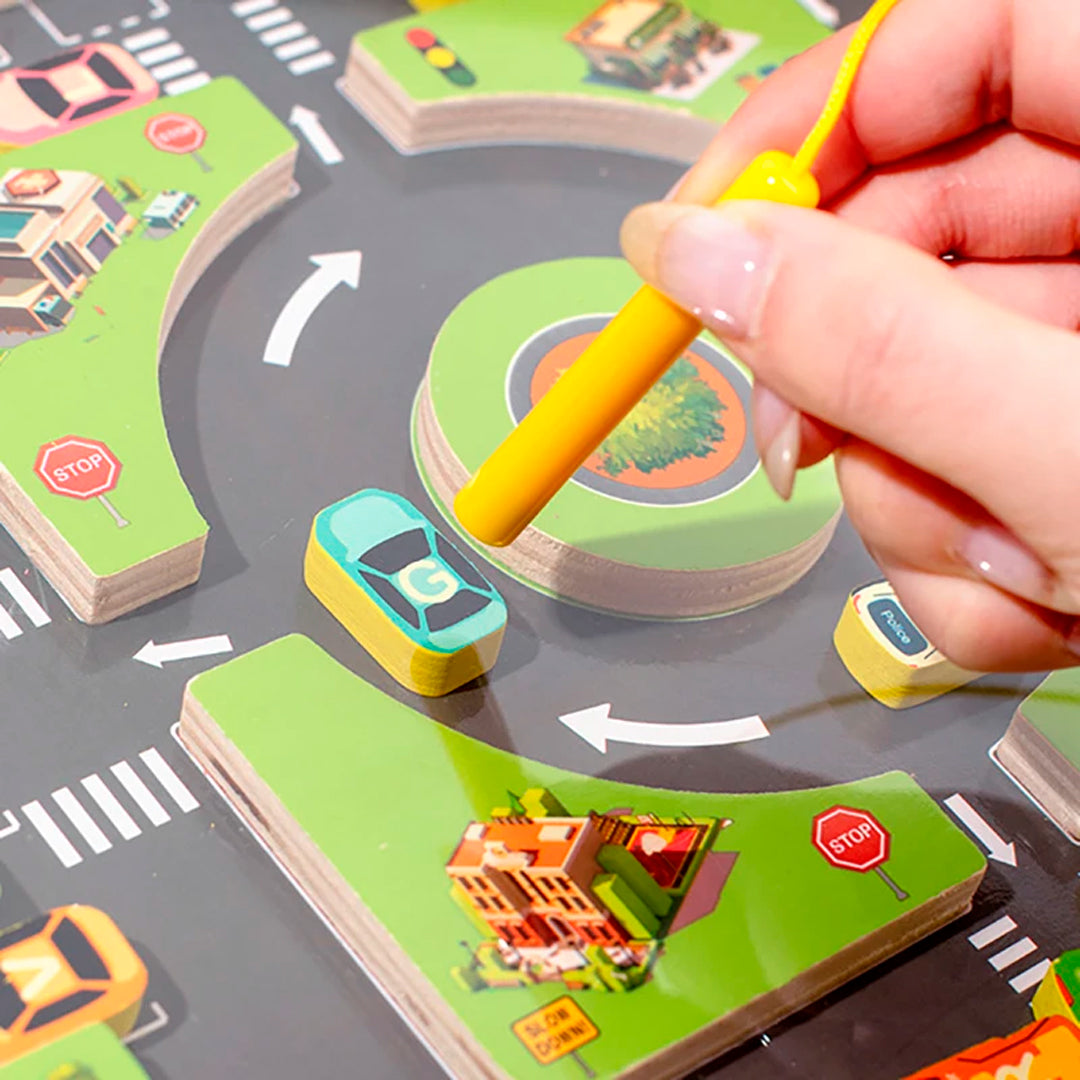 Juego tablero laberinto magnético en madera detalle – Mil Ideas