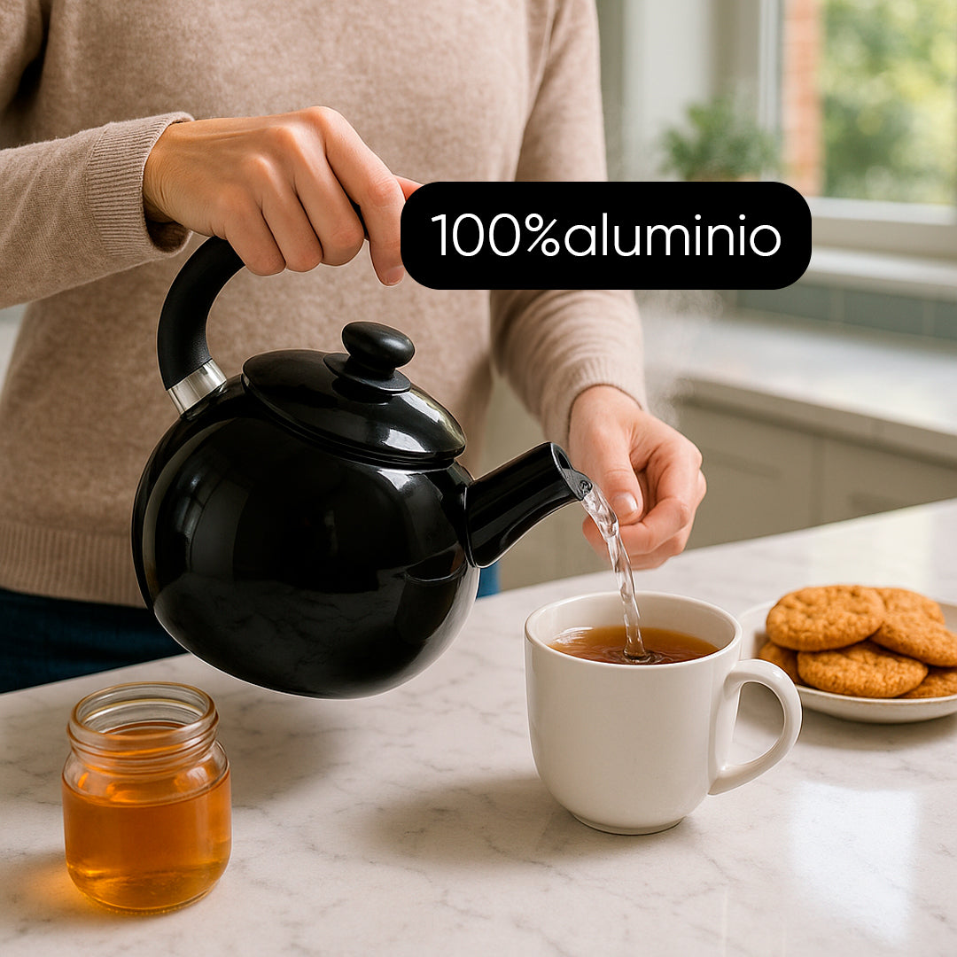 Caldera de aluminio 2.2 litros en uso – Mil Ideas