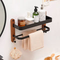 Estante toallero Luxury aluminio y madera – Mil Ideas