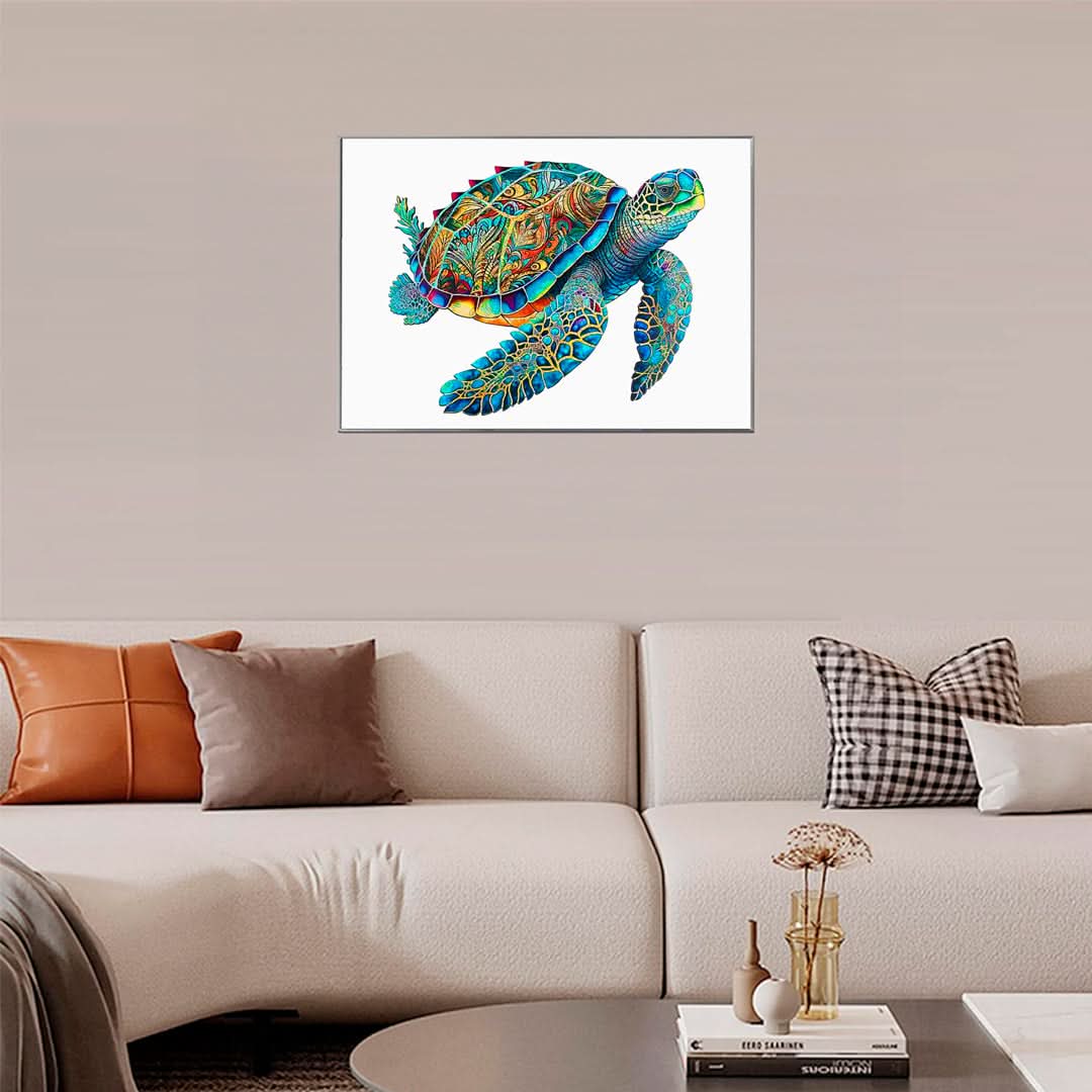 Puzzle de madera 300 piezas tortuga vista adicional – Mil Ideas
