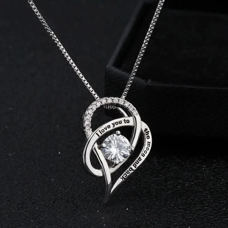 Colgante Corazón Enlazado con Piedra