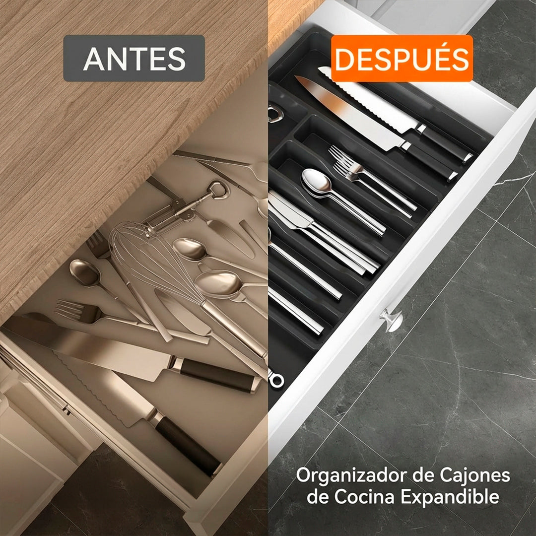 Organizador de Cajones de Cocina Expandible sin BPA detalle – Mil Ideas