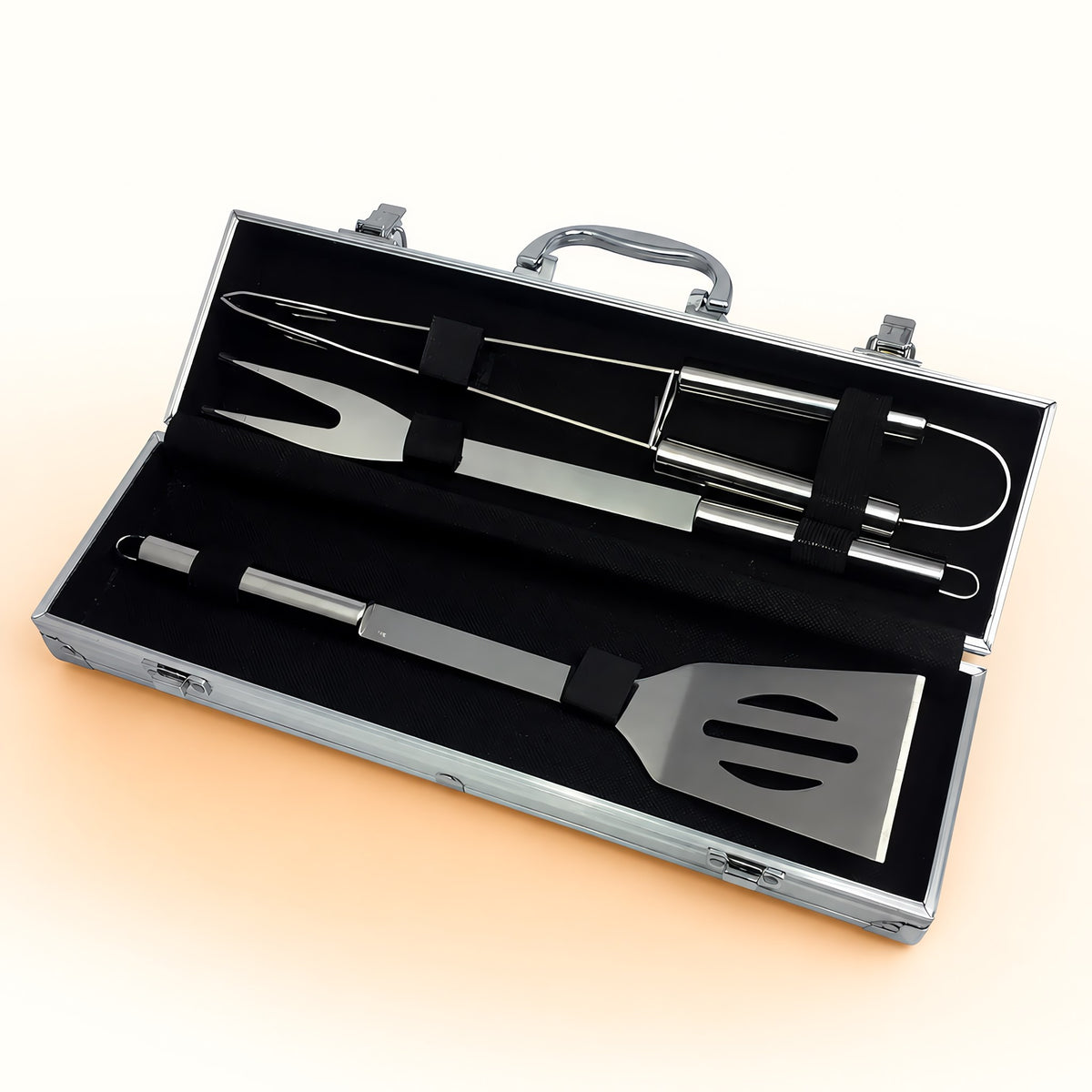 Set 3 Cubiertos para Asado Acero Inoxidable en Caja – Mil Ideas