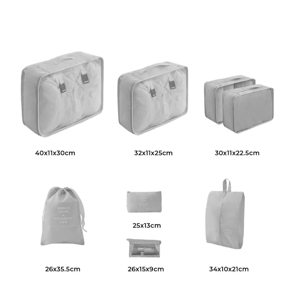 Bolsas organizadoras para viaje 8 piezas vista adicional – Mil Ideas