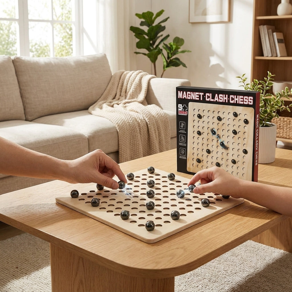 Juego de Ajedrez Magnético Magnet Clash en uso – Mil Ideas