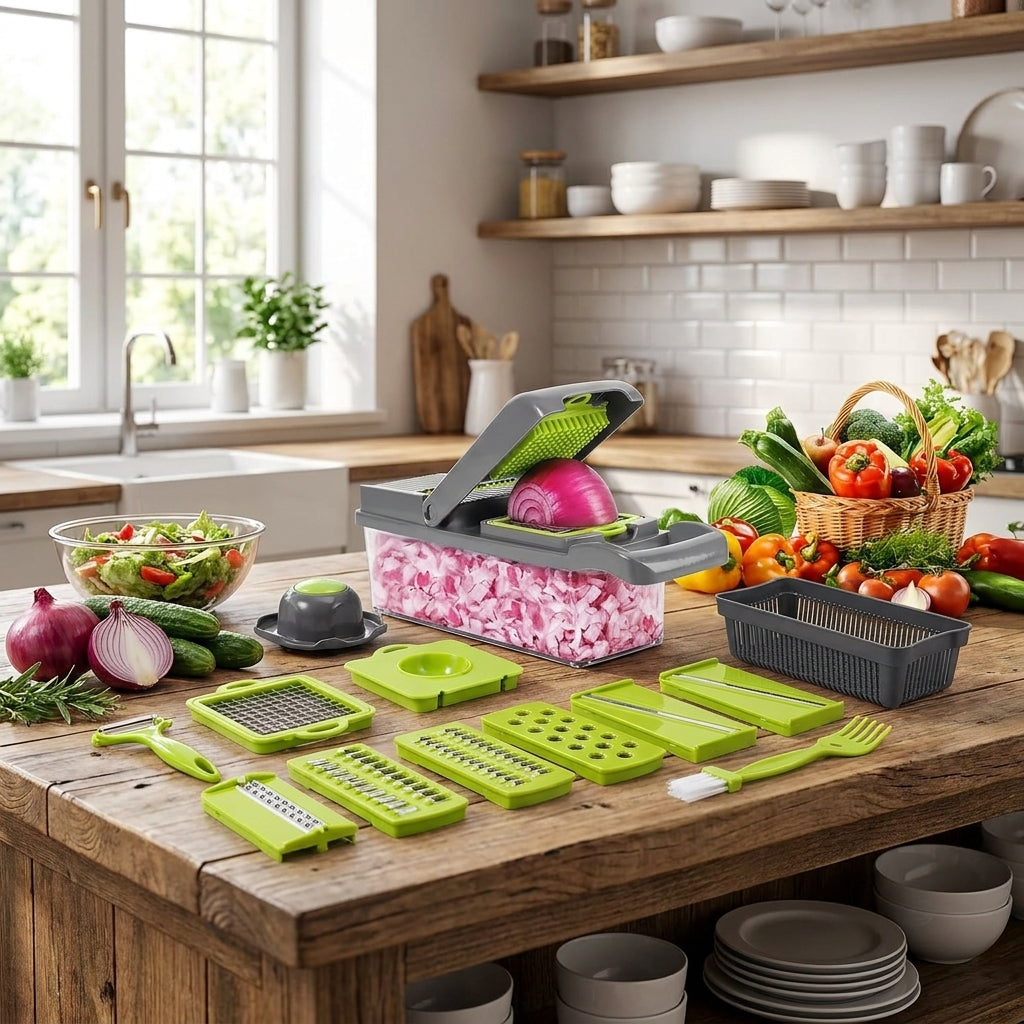 Cortador de Verduras Multifuncional 16 en 1 detalle – Mil Ideas