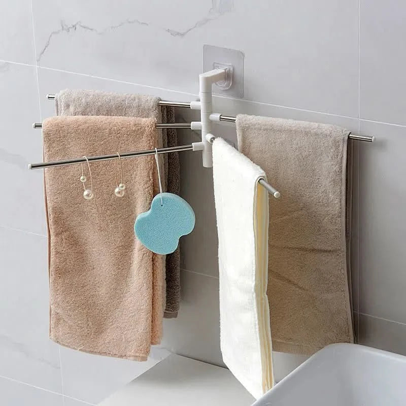 Toallero giratorio de 5 brazos para baño – Mil Ideas