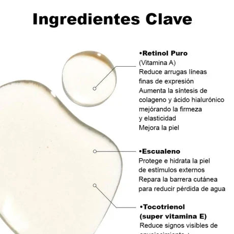 Sérum retinol 0.5% vitamina E y escualeno vista adicional – Mil Ideas