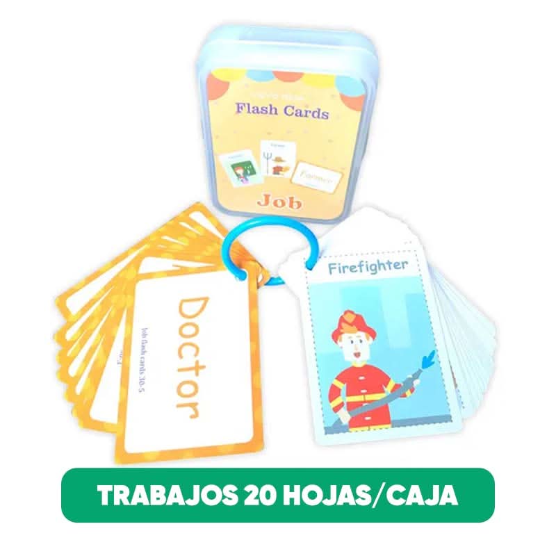 Pack de 5 tarjetas de aprendizaje en inglés para niños vista adicional – Mil Ideas