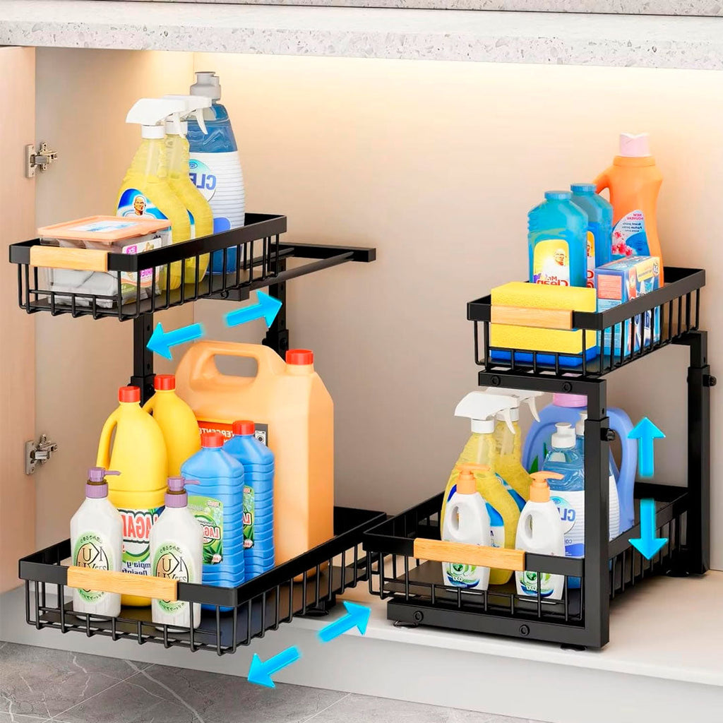 Organizador bajo mesada extensible detalle de estructura – Mil Ideas