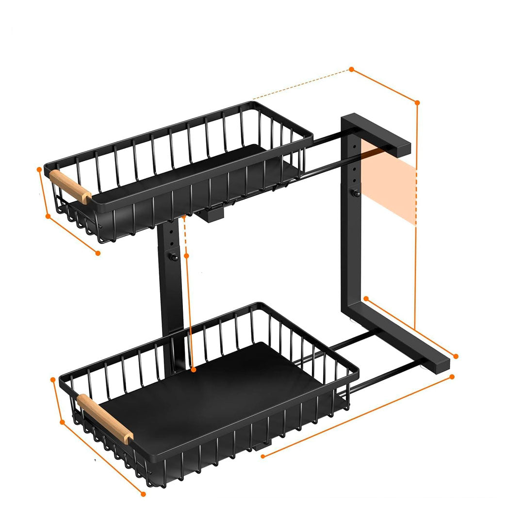 Organizador extensible bajo mesada medidas vista adicional – Mil Ideas