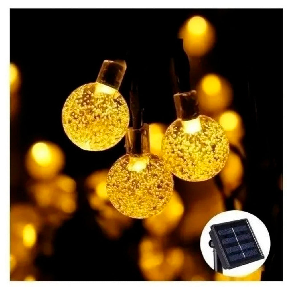 Guirnalda LED solar 20 luces vista adicional – Mil Ideas