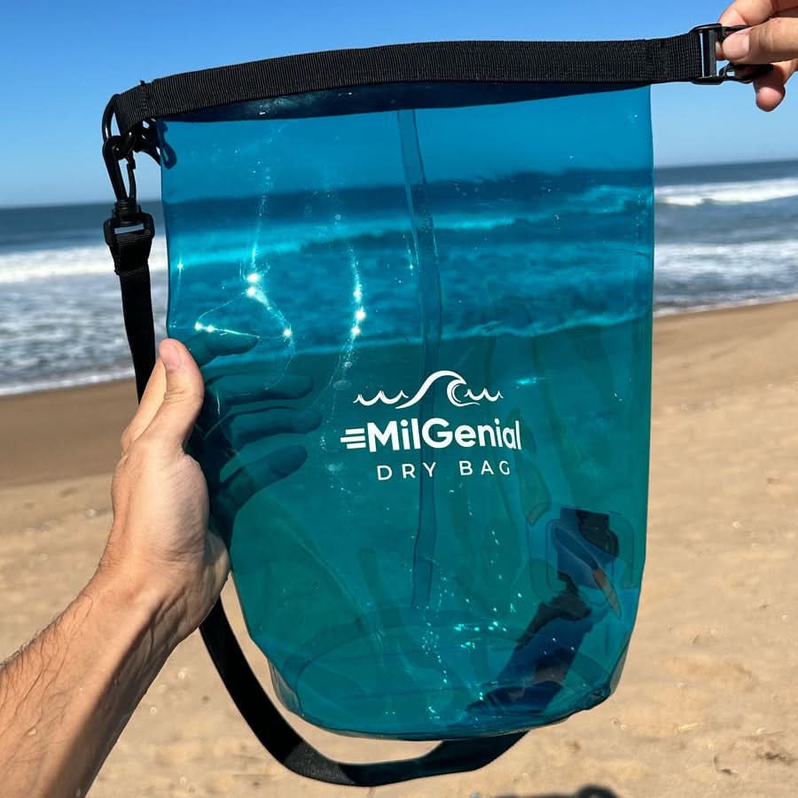 Mochila dry bag impermeable para playa 5 litros vista adicional – Mil Ideas