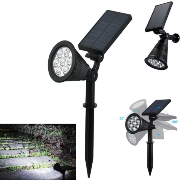 Luz solar de jardín con estaca vista adicional – Mil Ideas