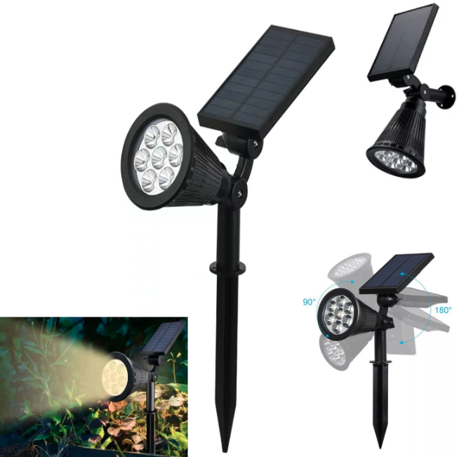 Luz solar de jardín con estaca y panel solar – Mil Ideas