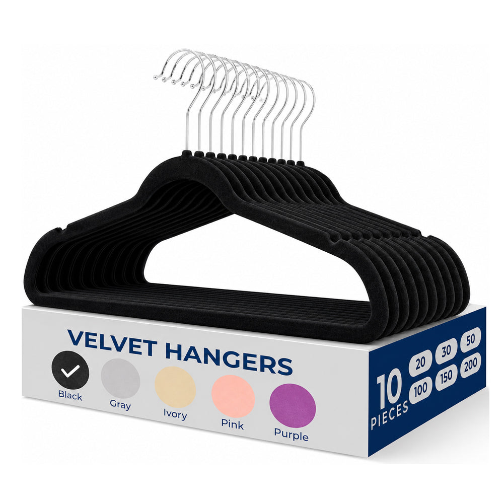 Perchas Velvet de Terciopelo Antideslizantes Pack x10