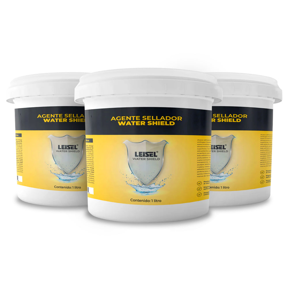 Pack de 3 agente sellador Water Shield Leisel 1 litro – Mil Ideas