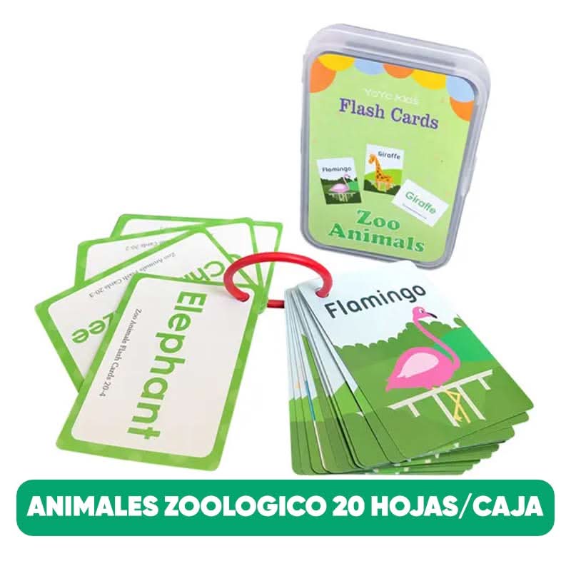 Pack de 5 tarjetas de aprendizaje en inglés para niños – Mil Ideas